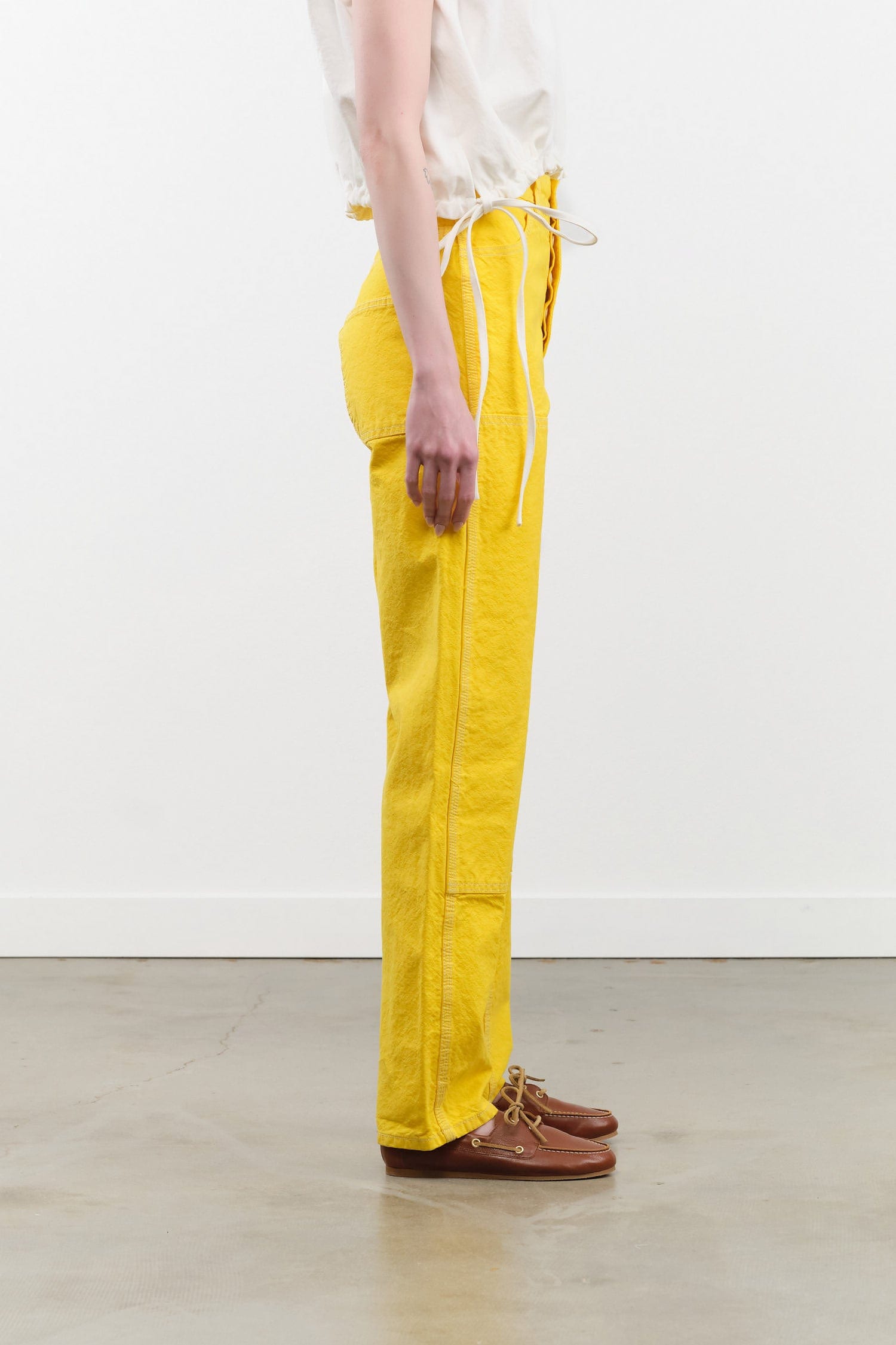 Jesse Kamm Apparel Womens Pants Patchfront Handy Pant in Primary Yellow