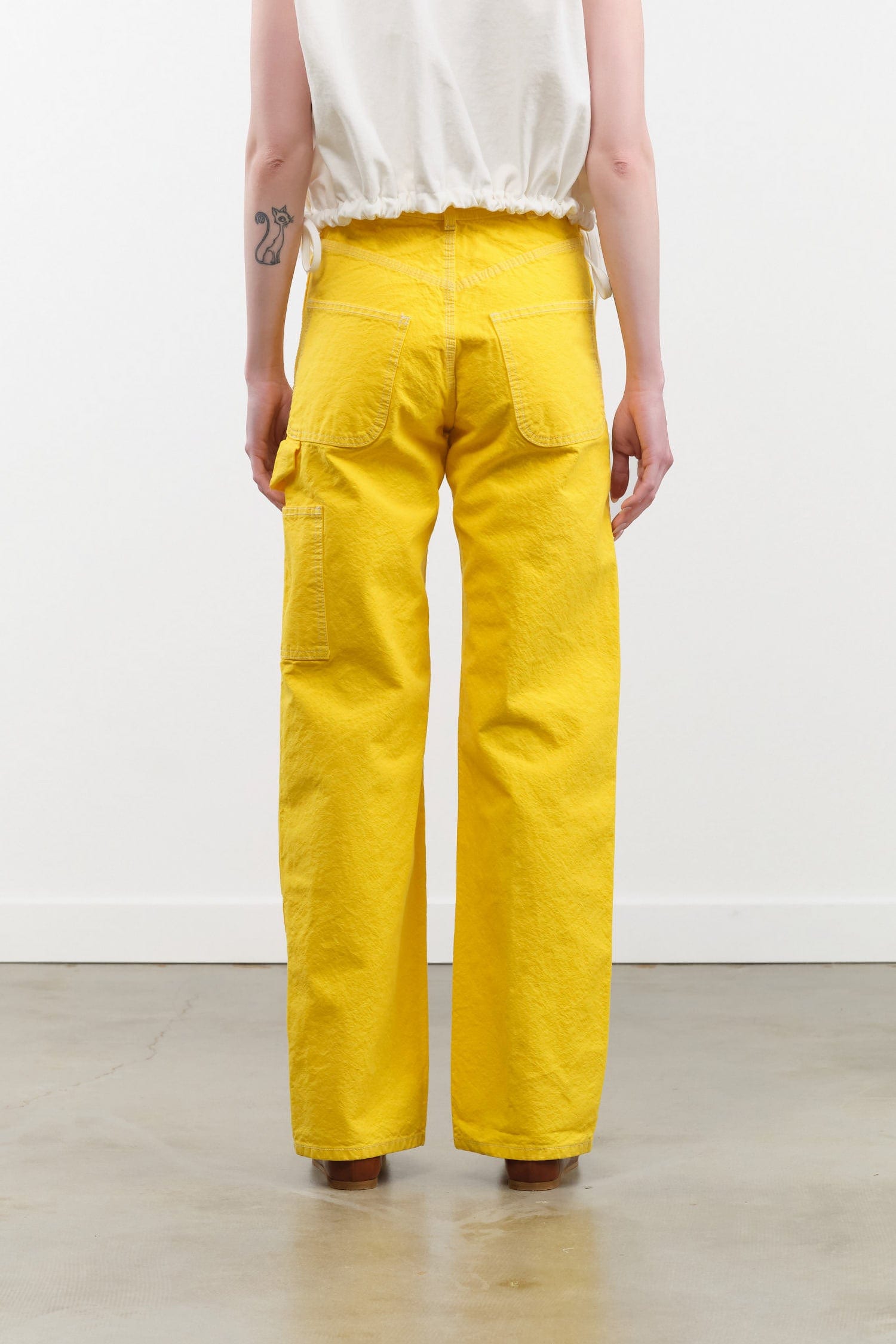 Jesse Kamm Apparel Womens Pants Patchfront Handy Pant in Primary Yellow