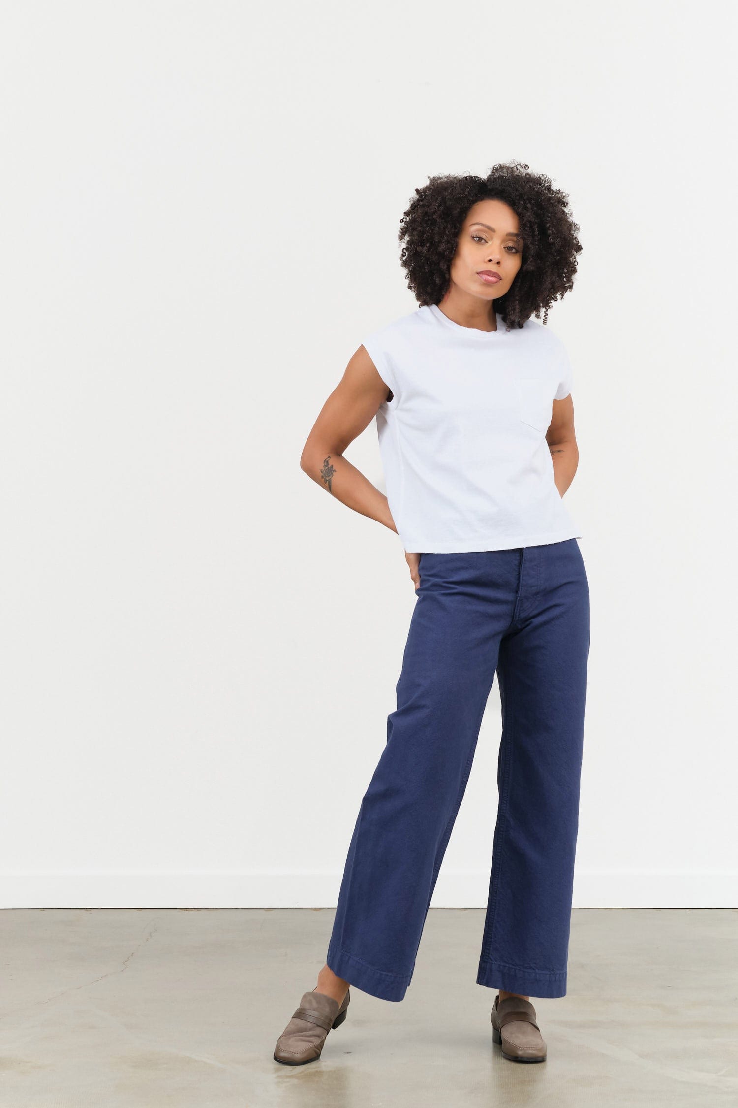 Jesse Kamm Apparel Womens Pants Sailor Pant in Bill Cunningham Blue Bill Cunningham Blue / 0