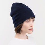 Jo Gordon Accessories Hats Felted Fine Knit Hat in Nero Navy Nero Navy / One Size