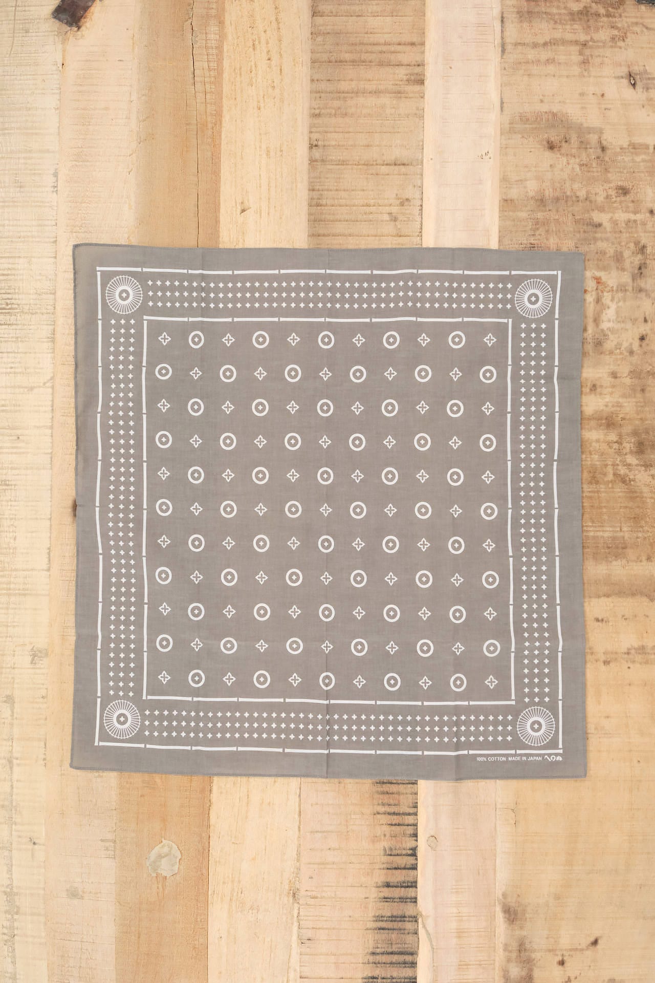 Kamawanu Accessories Bandanas Japanese Classic Pattern Bandana Umbrella Ink Black / 20.5" X 20.5"