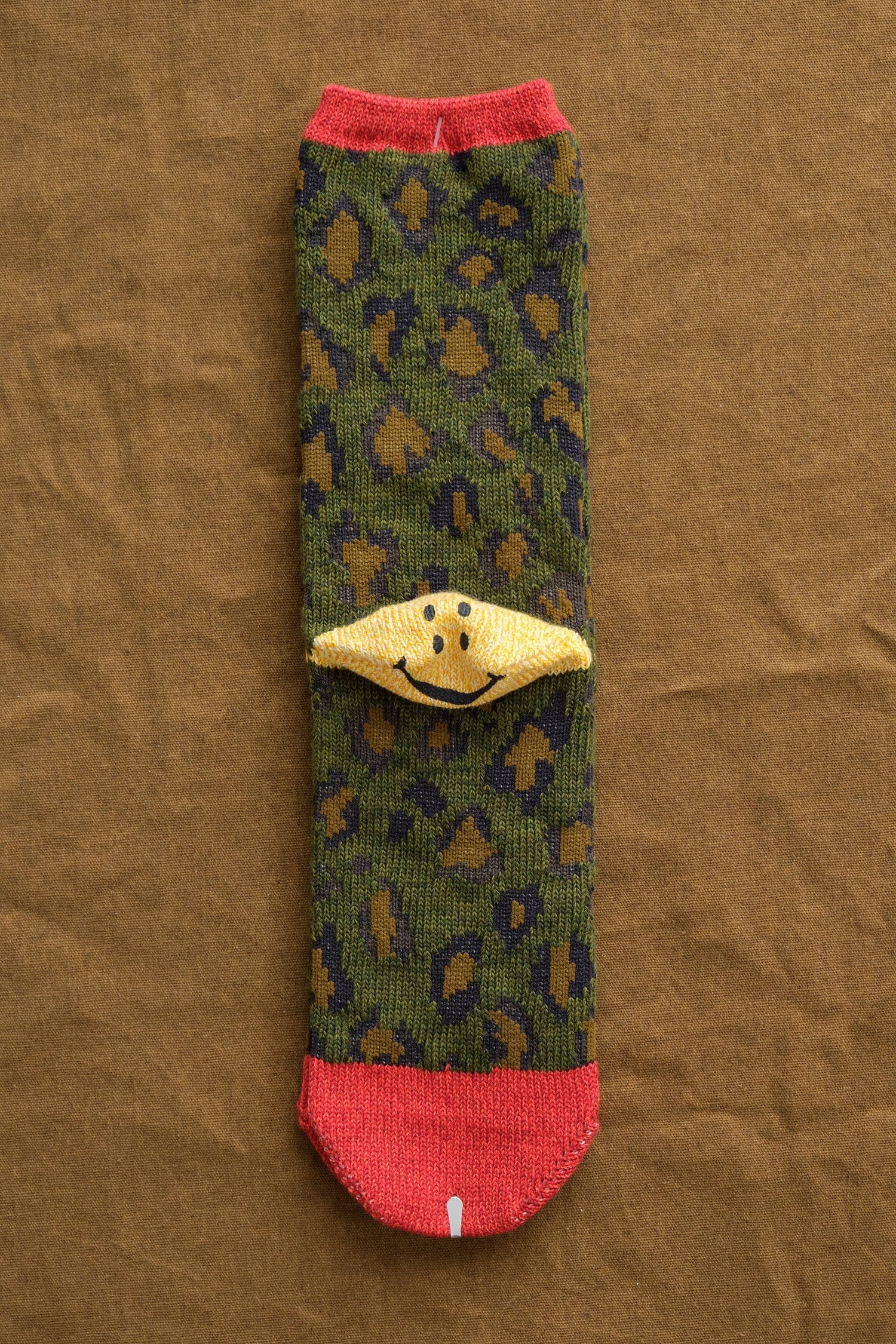 Kapital Accessories Socks and Tights 84 Yarns RAINBOWY HAPPY HEEL Leopard Socks Green