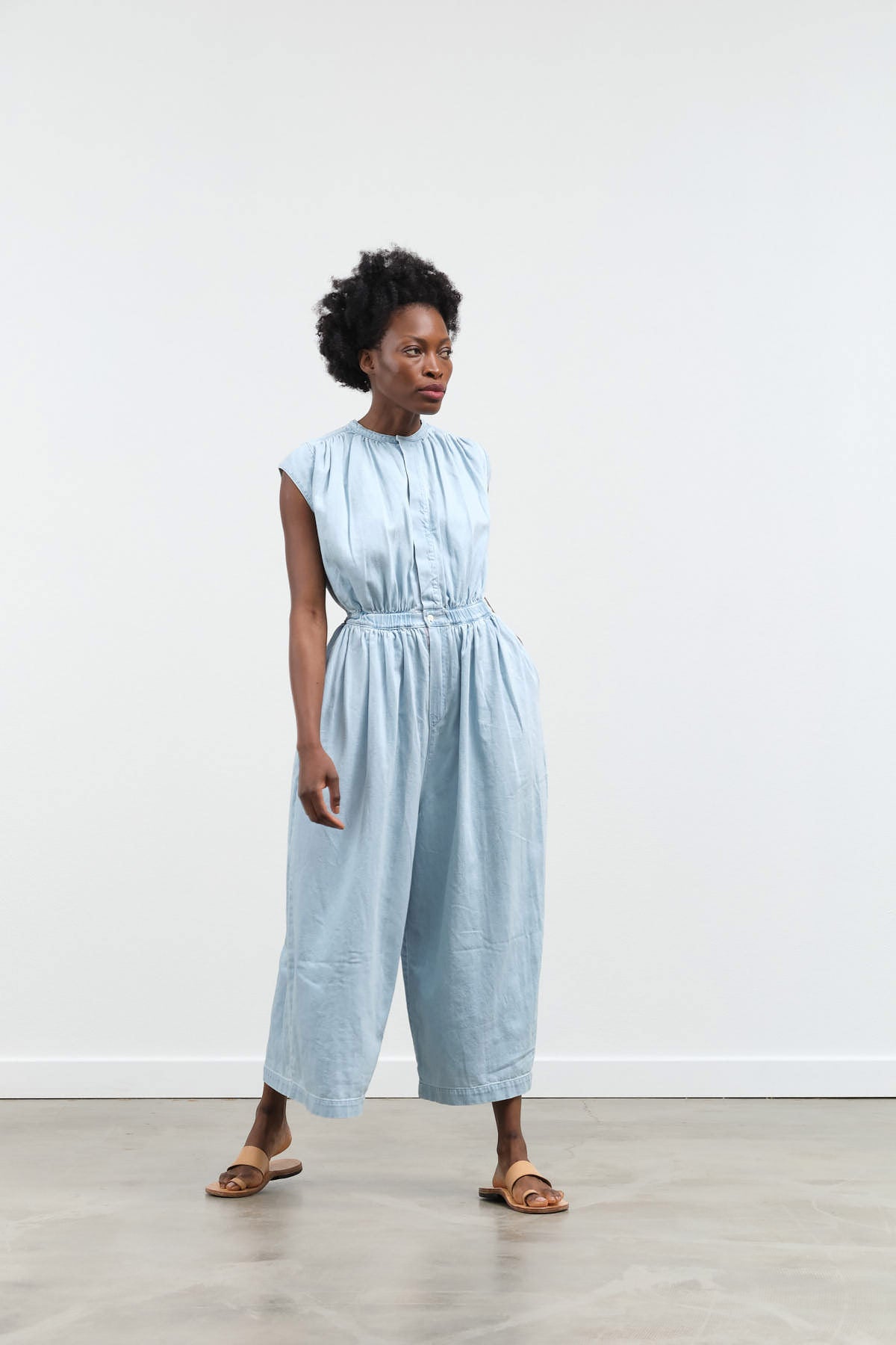 Kapital 8oz Denim Non-Sleeve Gypsy All-In-One Jumpsuit in Pro