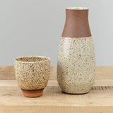 Kat and Roger Home Kitchen Serving Carafe and Bloomer Cup Variety Stripes
