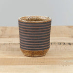 Kat and Roger Home CoffeeTea Straight Tumbler Black and White Stripes