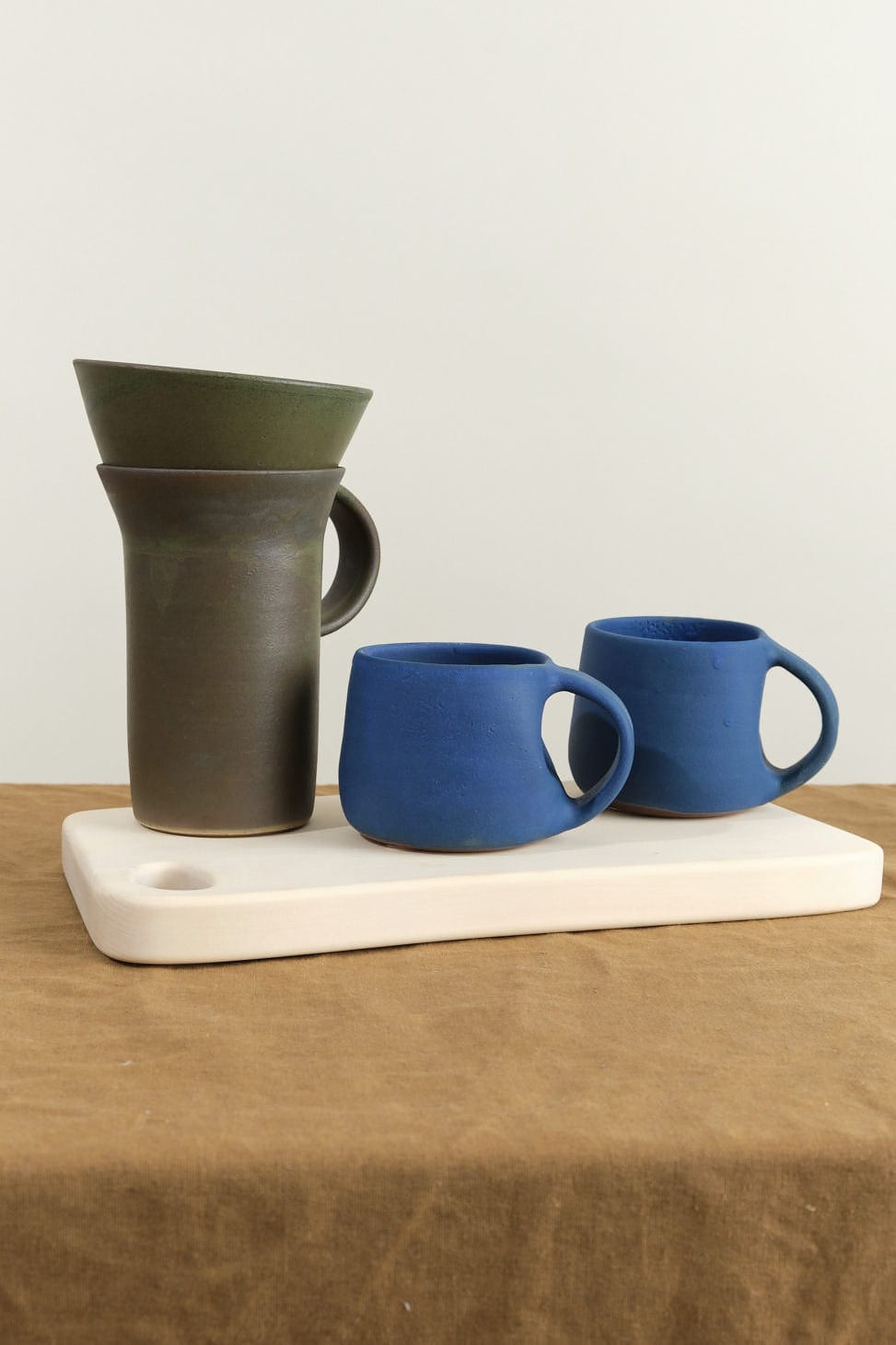 Kati Von Lehman Home CoffeeTea 8 oz Coffee Mug in Blue Matte Blue / 8 oz