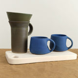 Kati Von Lehman Home CoffeeTea 8 oz Coffee Mug in Blue Matte Blue / 8 oz
