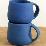Kati Von Lehman Home CoffeeTea 8 oz Coffee Mug in Blue Matte Blue / 8 oz