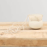 Kati Von Lehman Home Planters Hanging Cinched Planter White Stoneware