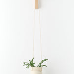 Kati Von Lehman Home Planters Hanging Cinched Planter White Stoneware