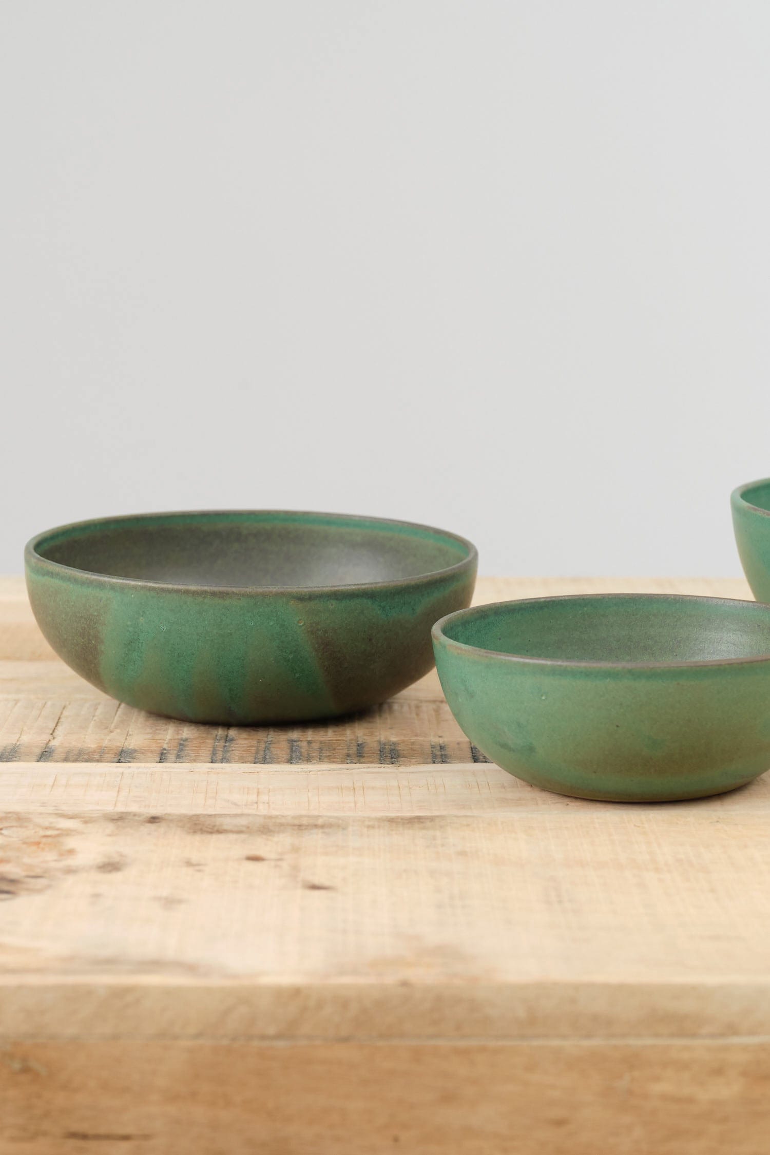 Kati Von Lehman Home Kitchen Serving Nesting Kitchen Bowls in Emerald Emerald / Set of 3