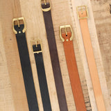 KikaNY Accessories Belts Oval Buckle Belt in Walnut