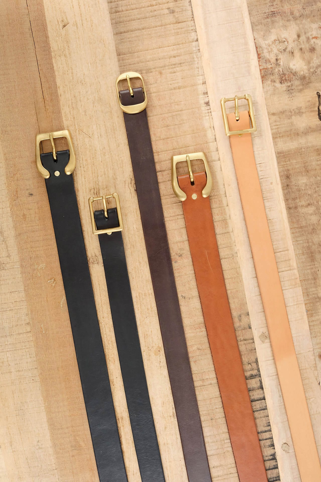 KikaNY Accessories Belts Oval Buckle Belt in Walnut