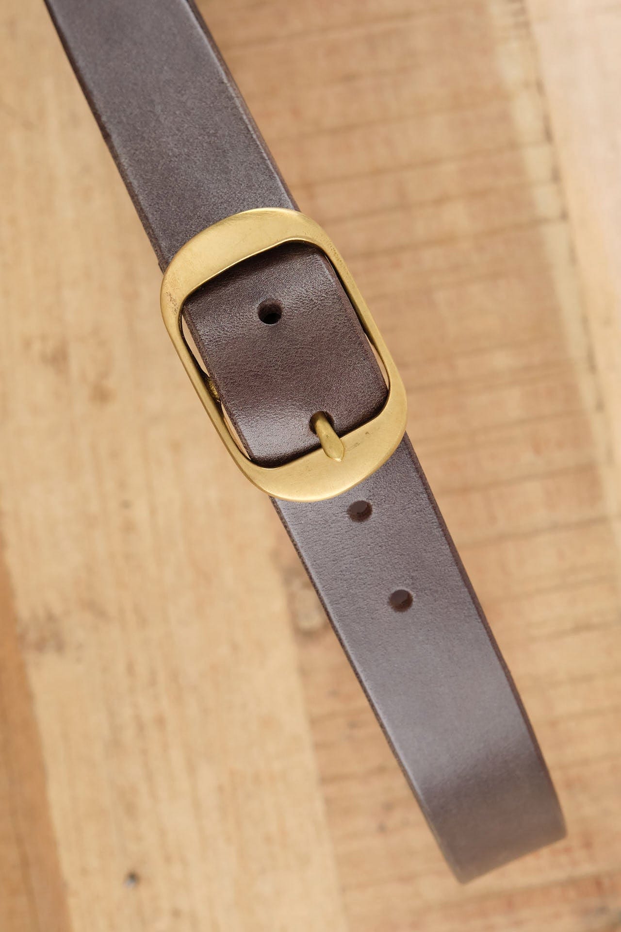KikaNY Accessories Belts Oval Buckle Belt in Walnut