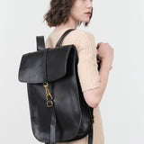 KikaNY Accessories Bags Postal Backpack #1 in Black Black / 17" L x 12" W x 4” D