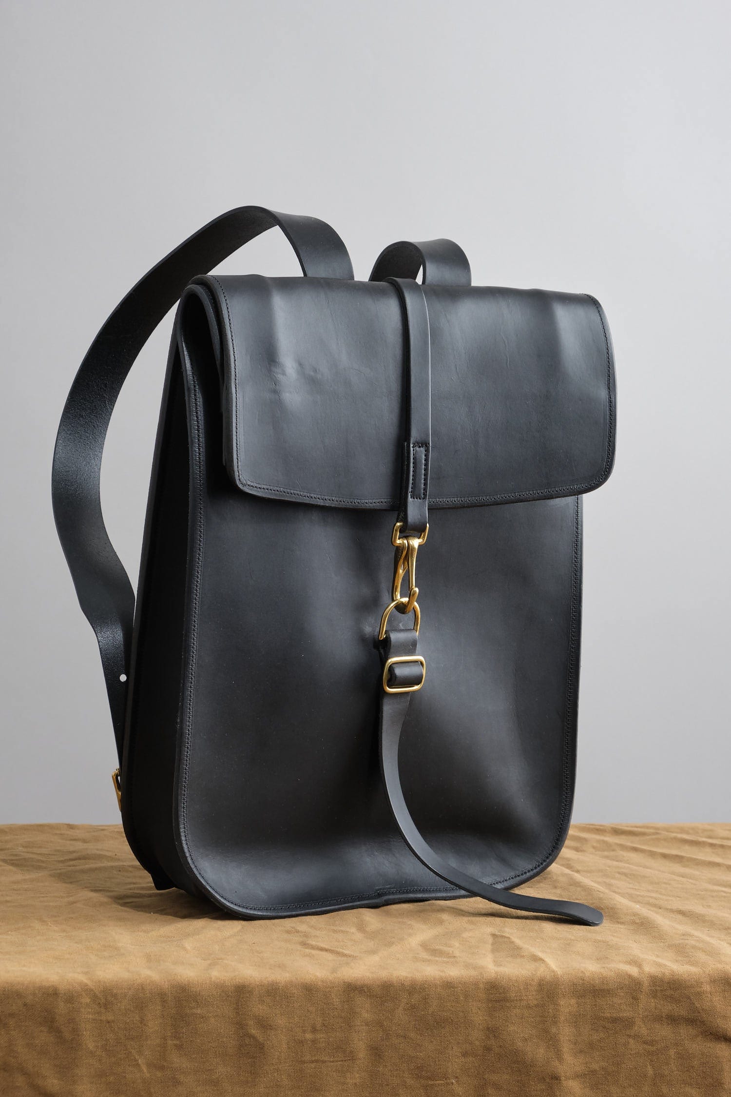 KikaNY Accessories Bags Postal Backpack #1 in Black Black / 17" L x 12" W x 4” D