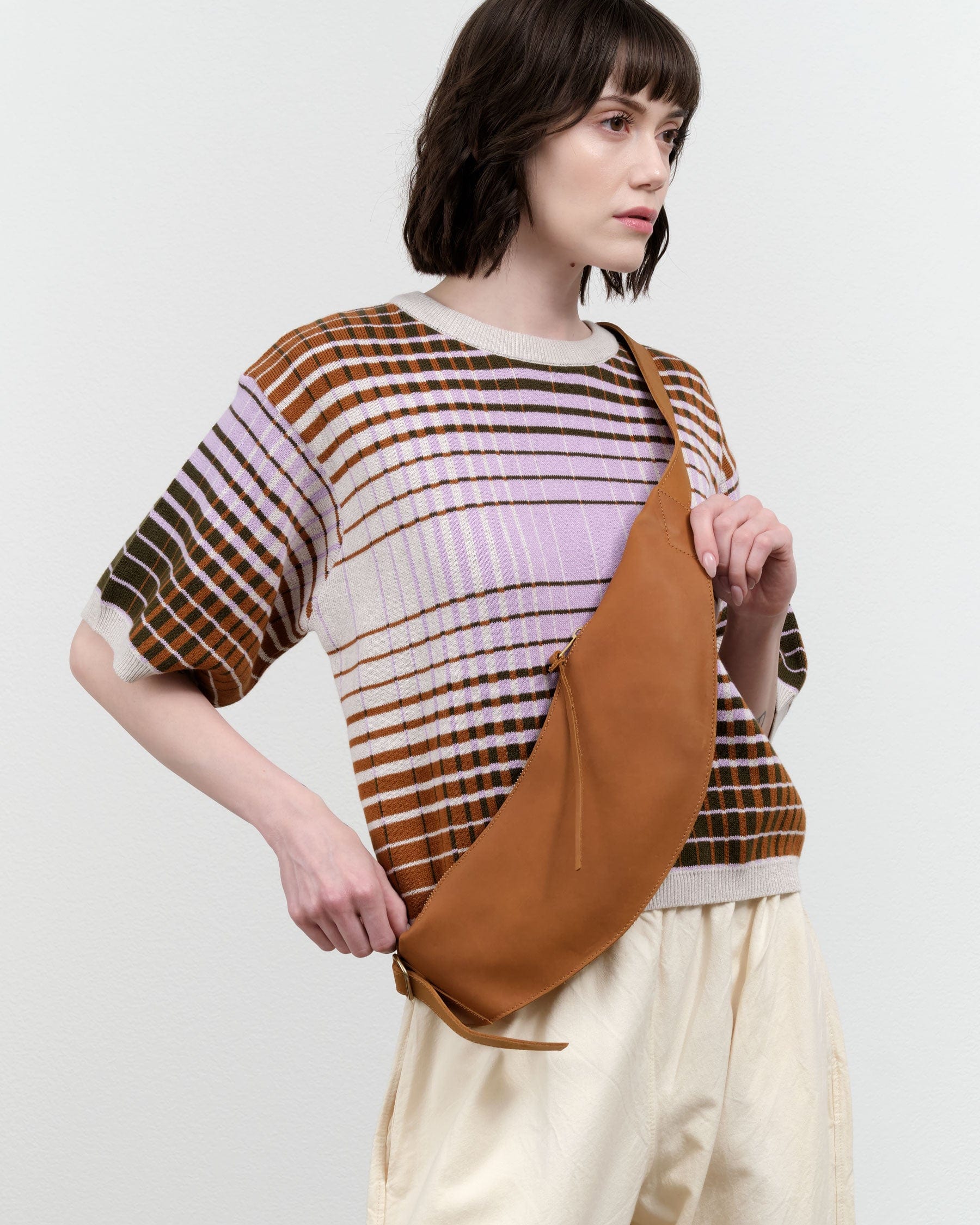 KikaNY Accessories Bags Sling Pouch in Tan Tan / 16" L X 5" D