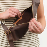 KikaNY Accessories Bags Sling Pouch in Walnut Walnut / 16" L X 5" D