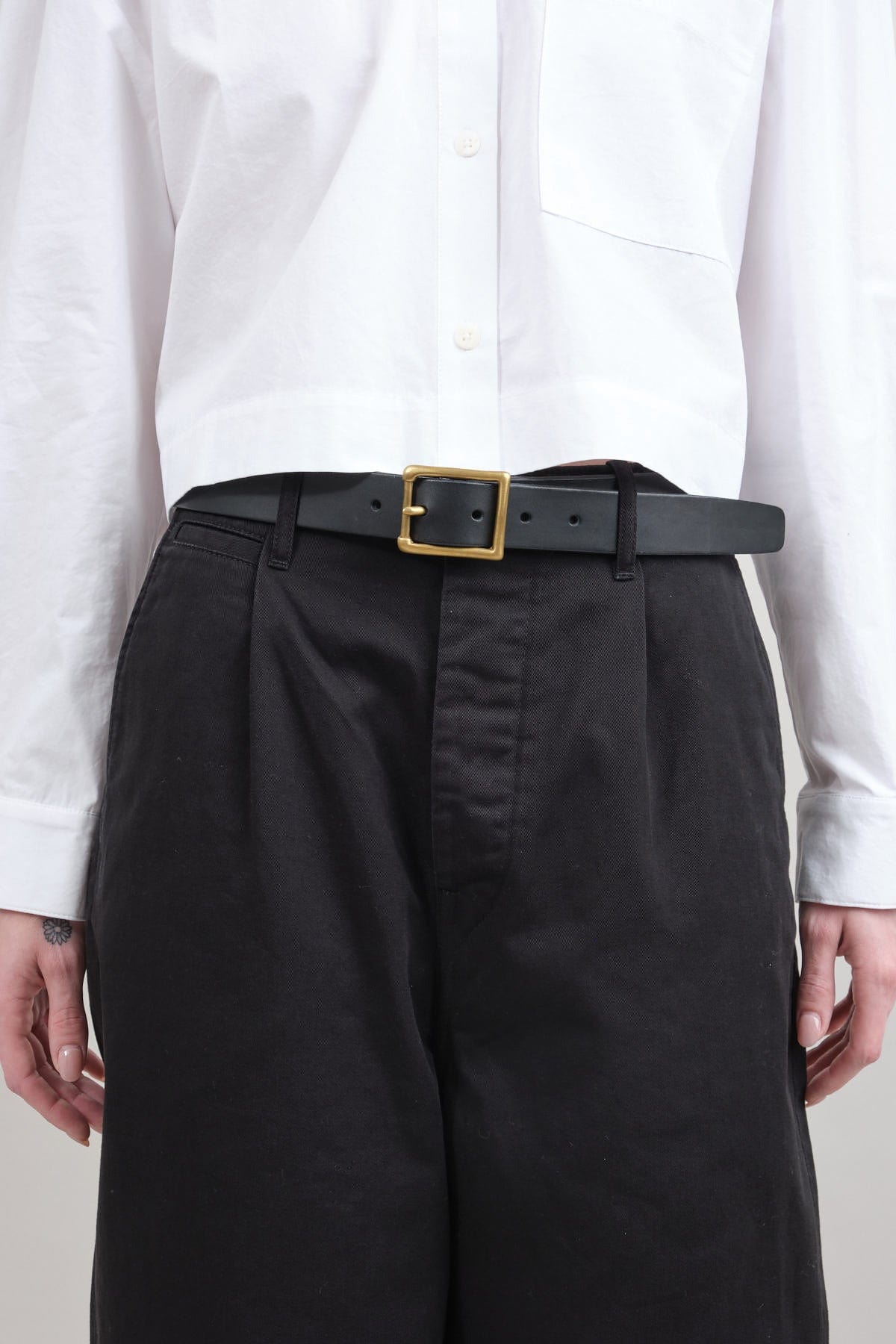 KikaNY Accessories Belts Square Buckle Belt in Black