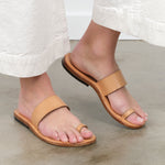 Lifted view of Toe Loop Sandal in Natural
