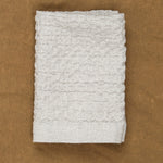Lattice Cotton/Linen Washcloth in Ice Grey
