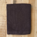 Kontex Home Bath Textiles Lattice Linen Bath Towel Charcoal / 31.5” L X 55" W