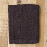 Kontex Home Bath Textiles Lattice Linen Bath Towel Charcoal / 31.5” L X 55" W