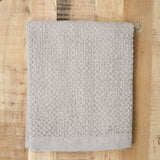 Kontex Home Bath Textiles Lattice Linen Bath Towel Ice Grey / 31.5” L X 55" W