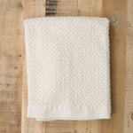 Kontex Home Bath Textiles Lattice Linen Bath Towel Ivory / 31.5” L X 55" W