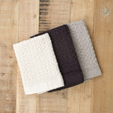 Kontex Home Bath Textiles Lattice Linen Washcloth