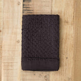 Kontex Home Bath Textiles Lattice Linen Washcloth Charcoal / 14.25" L X 14.25" W