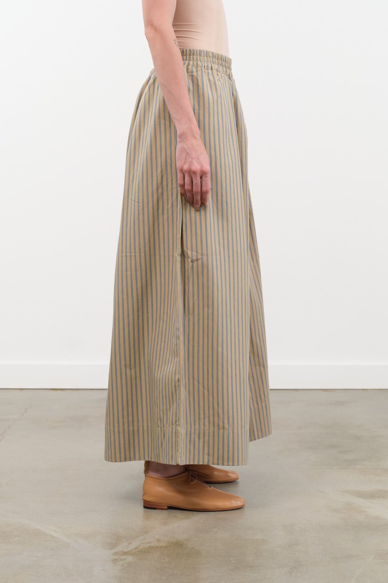 Kowtow Apparel Womens Pants Athena Pant in Double Pinstripe