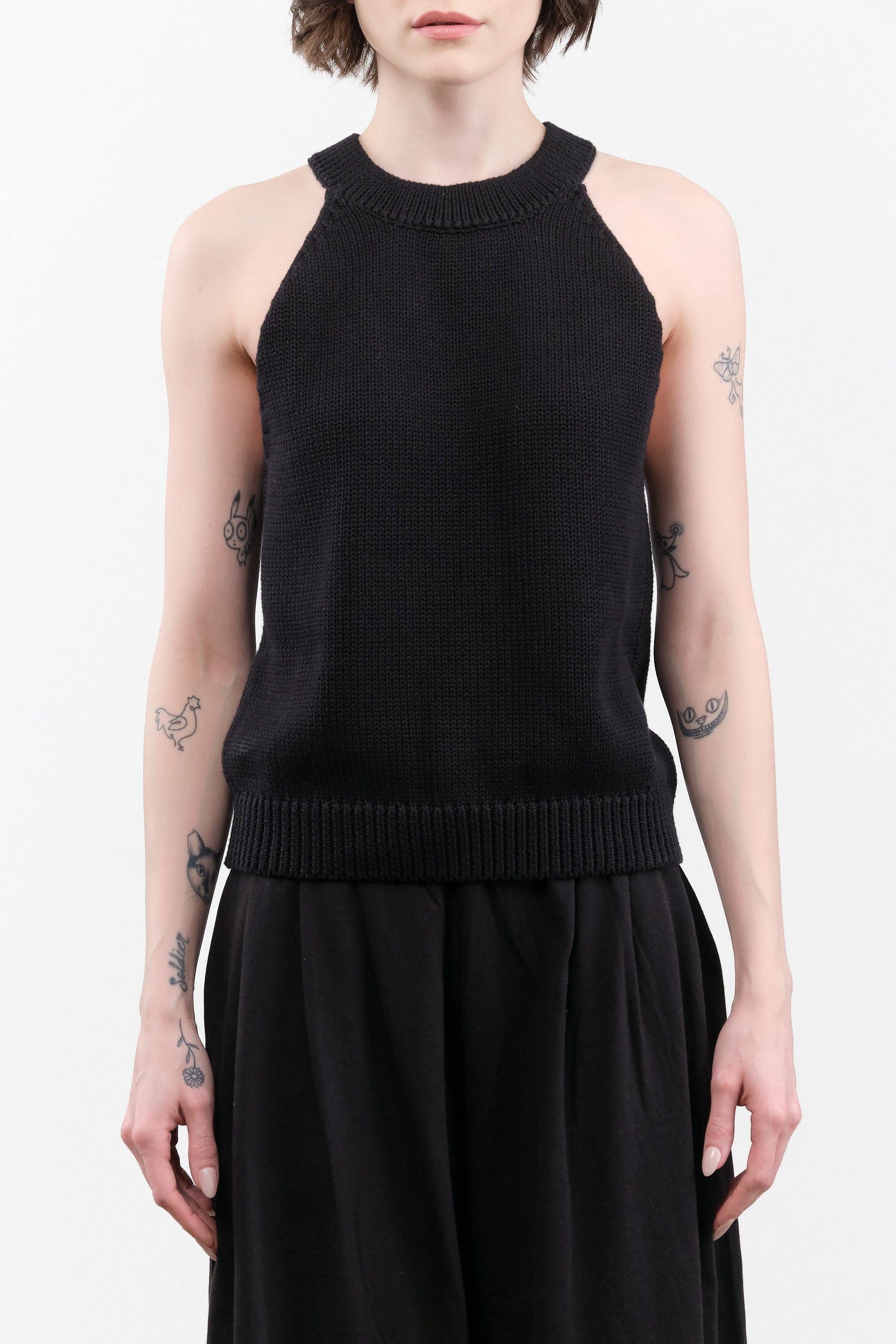 Kowtow Apparel Womens Sweaters Ebony Singlet
