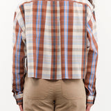 Kowtow Apparel Womens Blouses Lauren Shirt in Terra Check