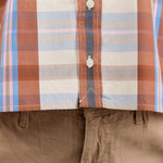 Kowtow Apparel Womens Blouses Lauren Shirt in Terra Check