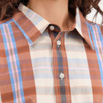 Kowtow Apparel Womens Blouses Lauren Shirt in Terra Check