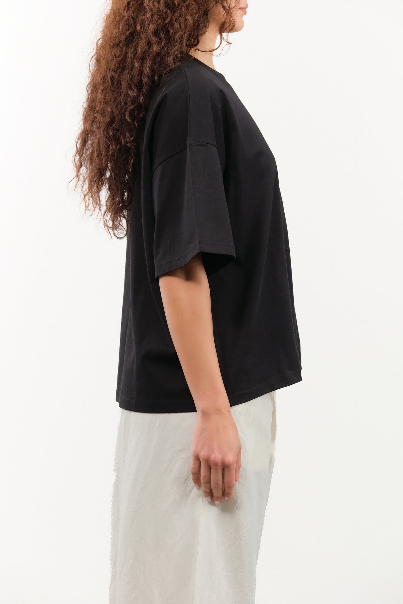 Kowtow Apparel Womens Tees Oversized Boxy Tee in Black