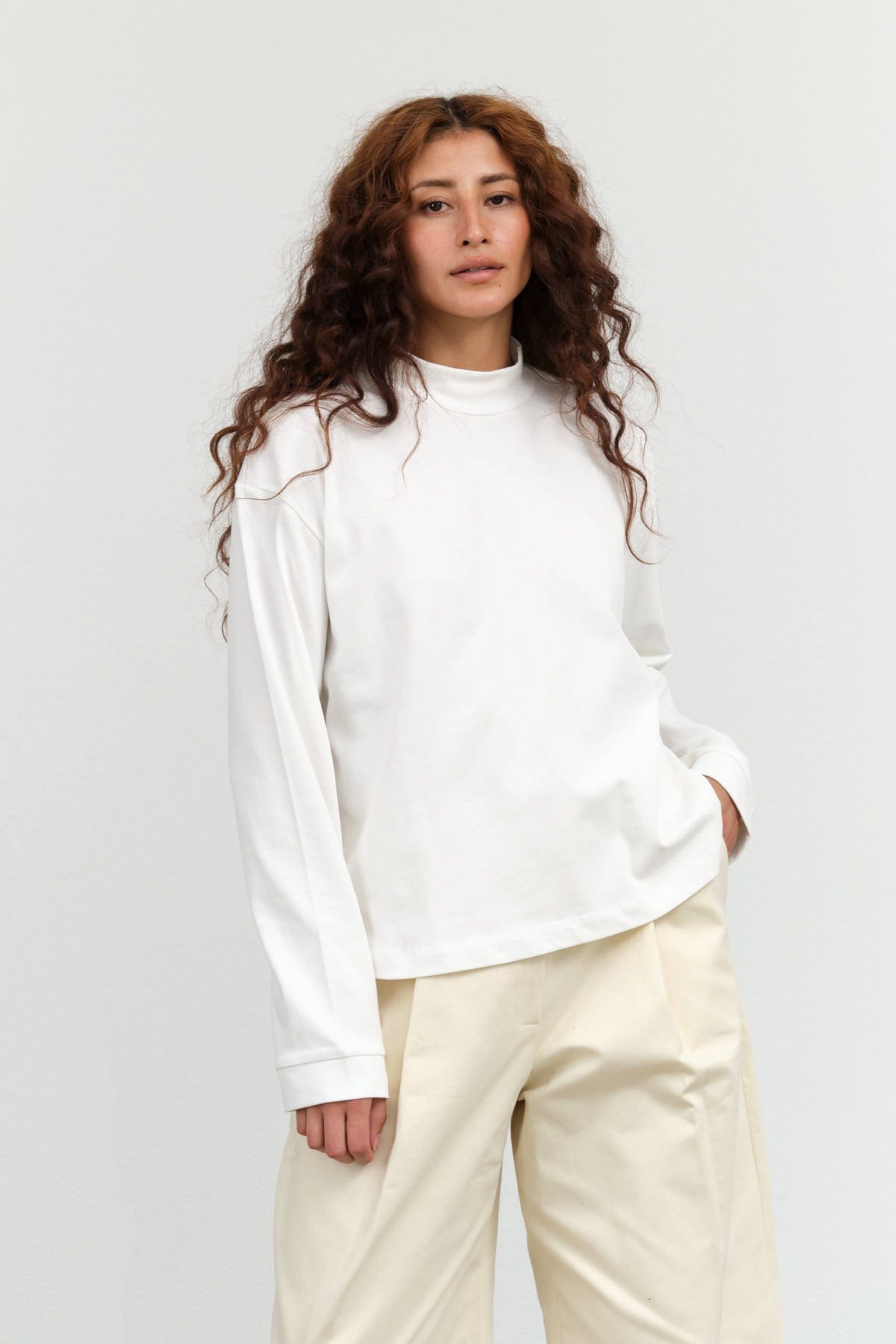 Kowtow Apparel Womens Blouses Reflect Top in Off White Off White / XXSmall