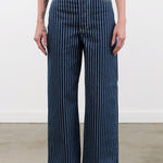 Kowtow Apparel Womens Denim Sailor Jeans in Chalk Stripe