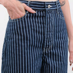 Kowtow Apparel Womens Denim Sailor Jeans in Chalk Stripe