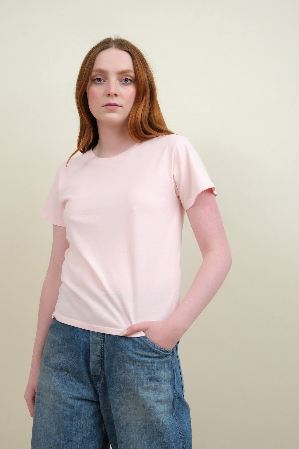 Penny Fitted Crewneck Tee in Petal