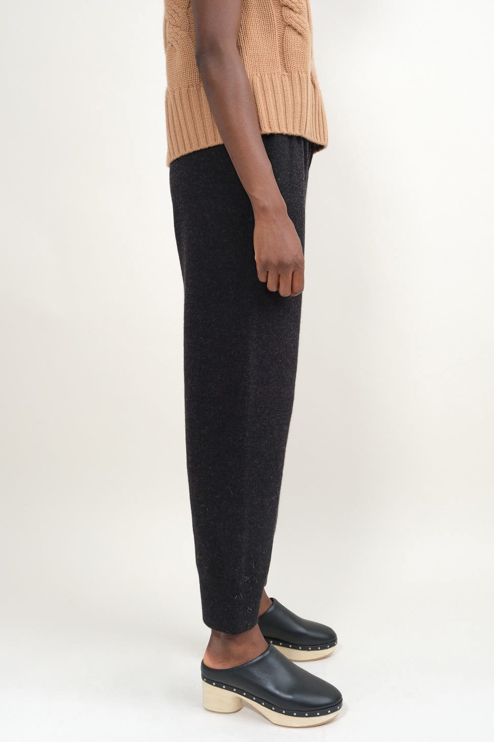 Side of Base Pants in Black Melange
