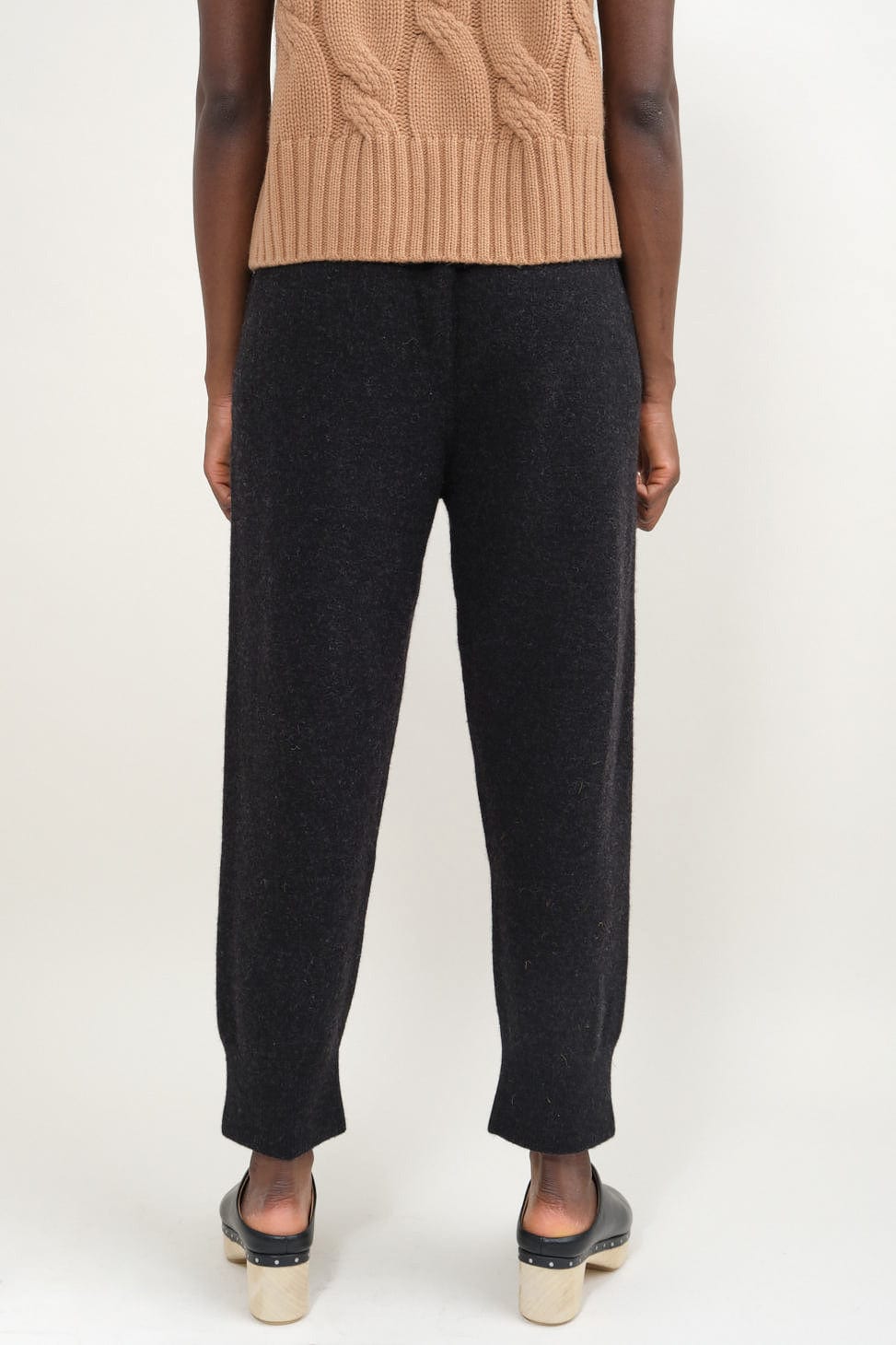 Back of Base Pants in Black Melange
