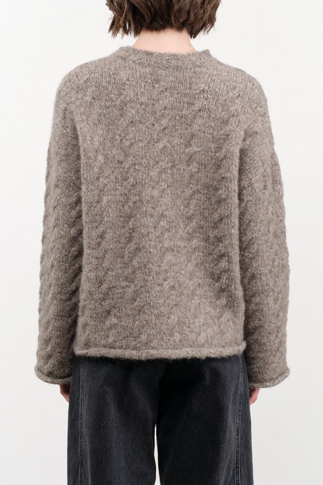 Lauren Manoogian Apparel Womens Sweaters Cable Crewneck