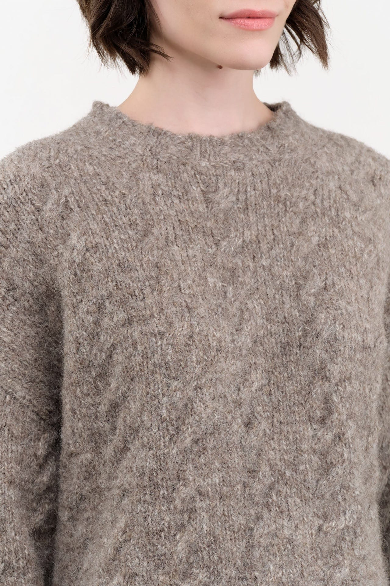 Lauren Manoogian Apparel Womens Sweaters Cable Crewneck