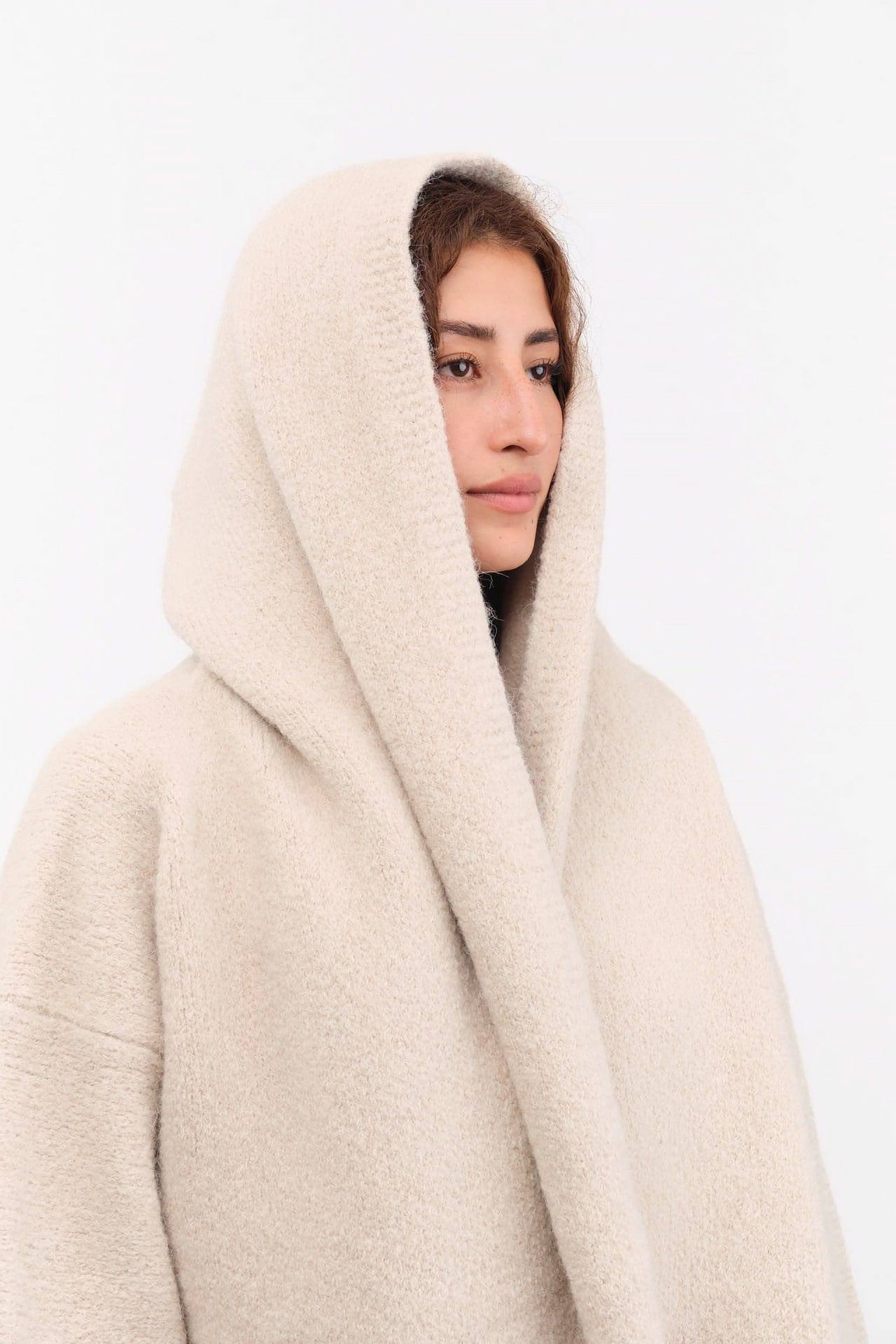 Lauren Manoogian Apparel Womens Outerwear Capote Coat in Antique Melange