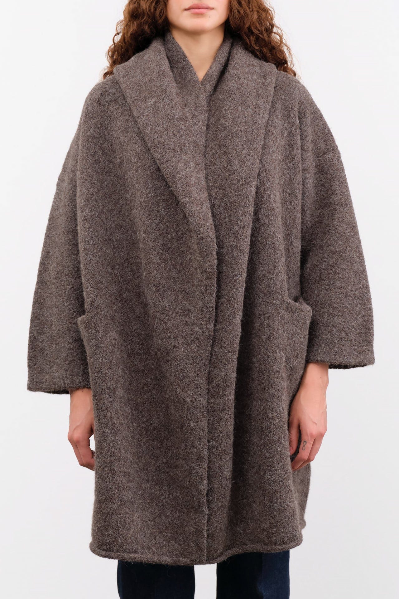 Lauren Manoogian Apparel Womens Outerwear Capote Coat in Patina