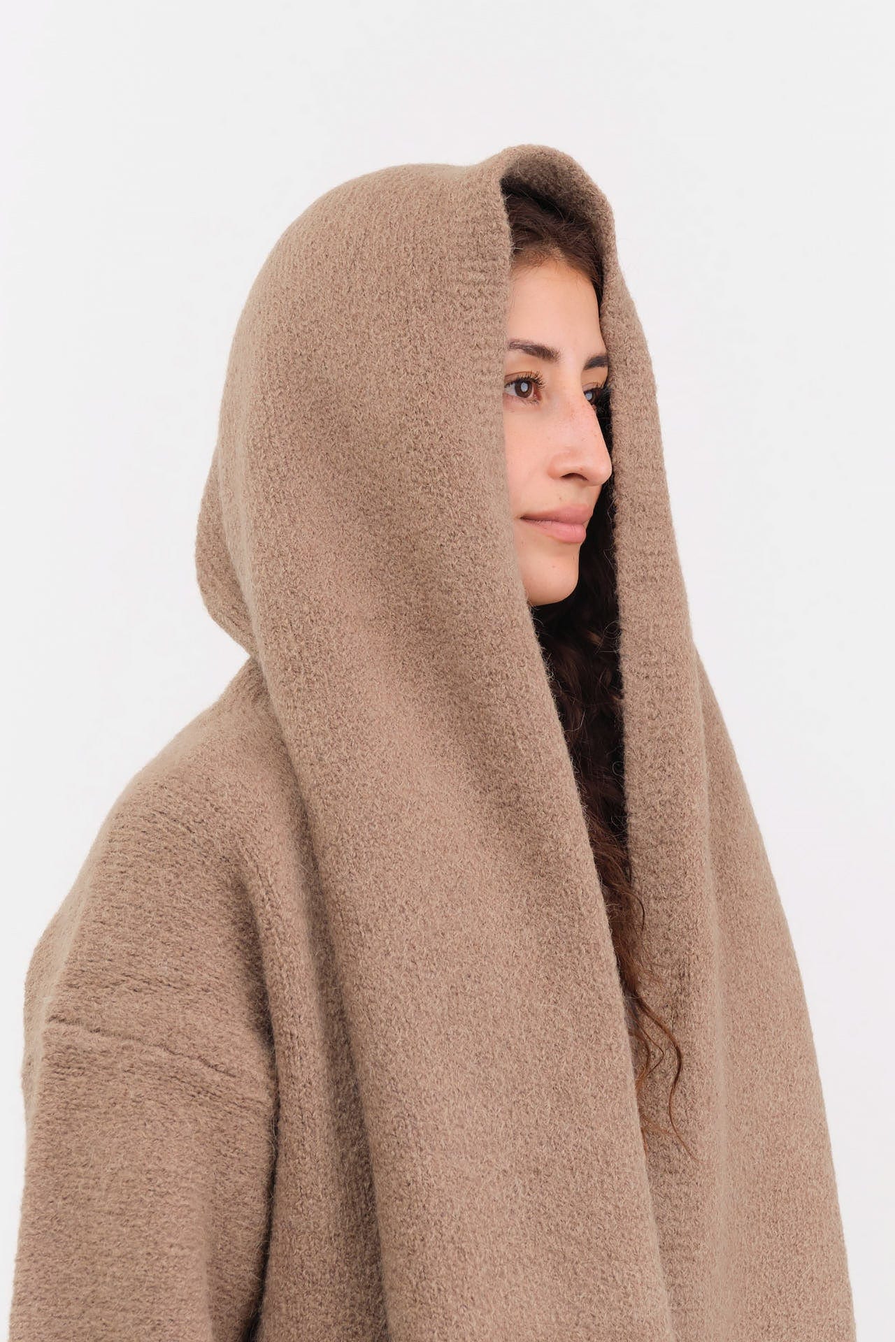 Lauren Manoogian Apparel Womens Outerwear Capote Coat in Tobacco