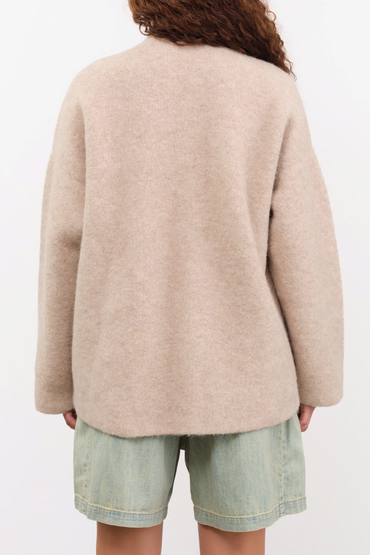 Lauren Manoogian Apparel Womens Outerwear Double Face Cardigan in Oak
