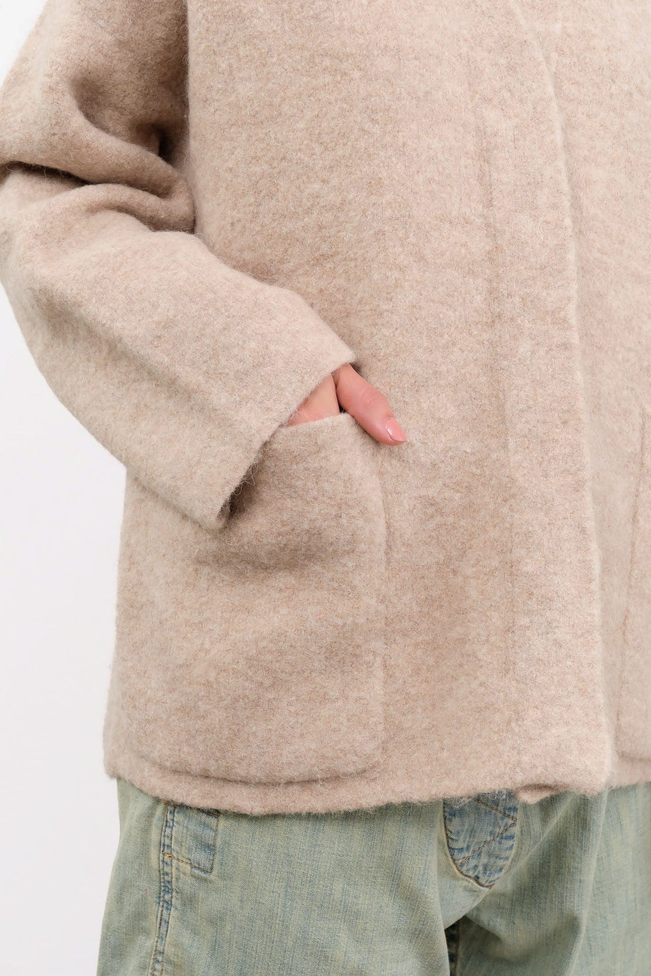 Lauren Manoogian Apparel Womens Outerwear Double Face Cardigan in Oak